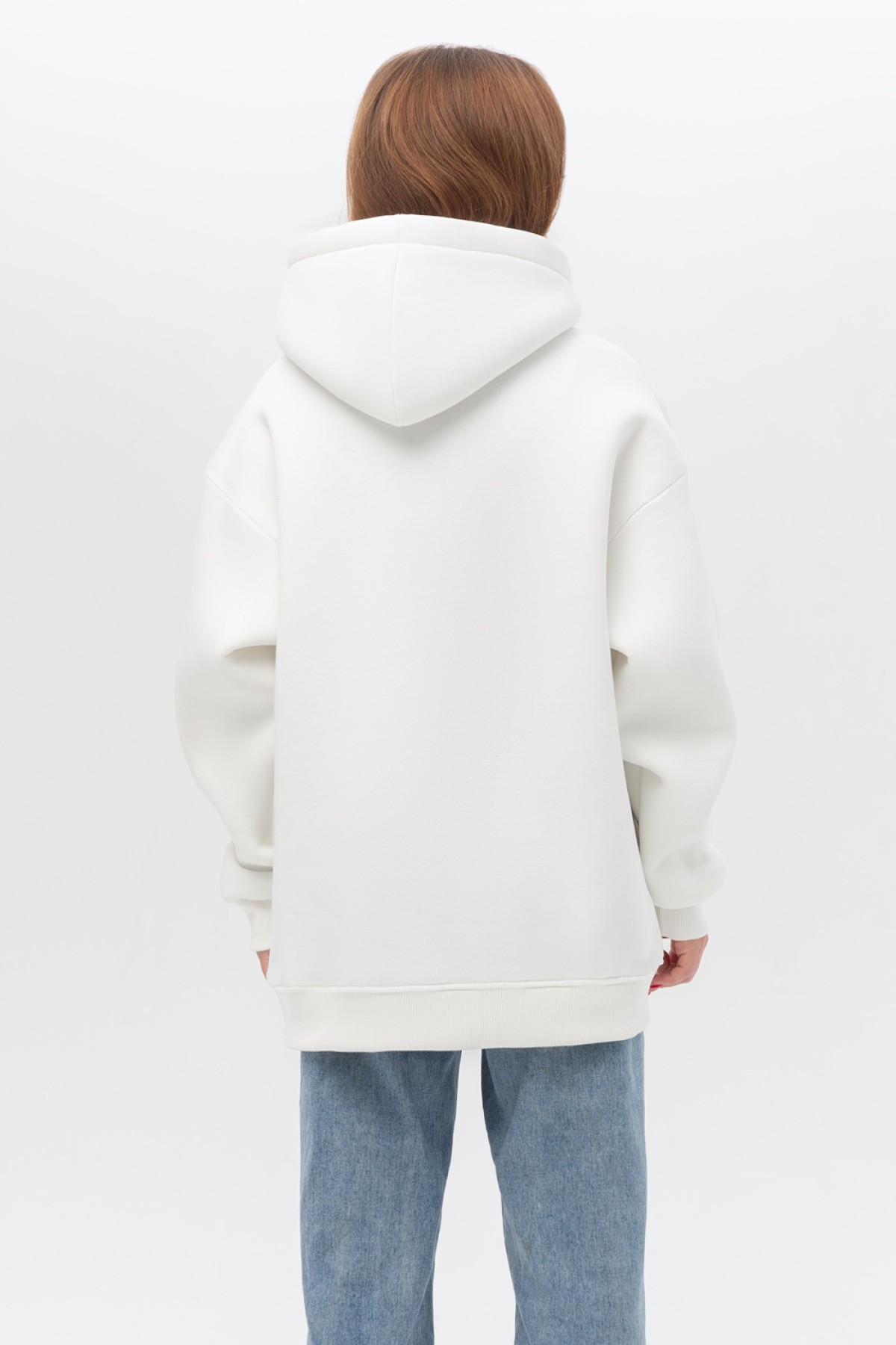 Подростковое худи Oversize UNISEX молочное — фото 6