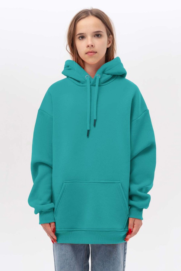 Подростковое худи Oversize UNISEX мятное Teenage oversized UNISEX mint XS-36-38-Teenage-(Подростковый) Подростковое худи Oversize UNISEX мятное
