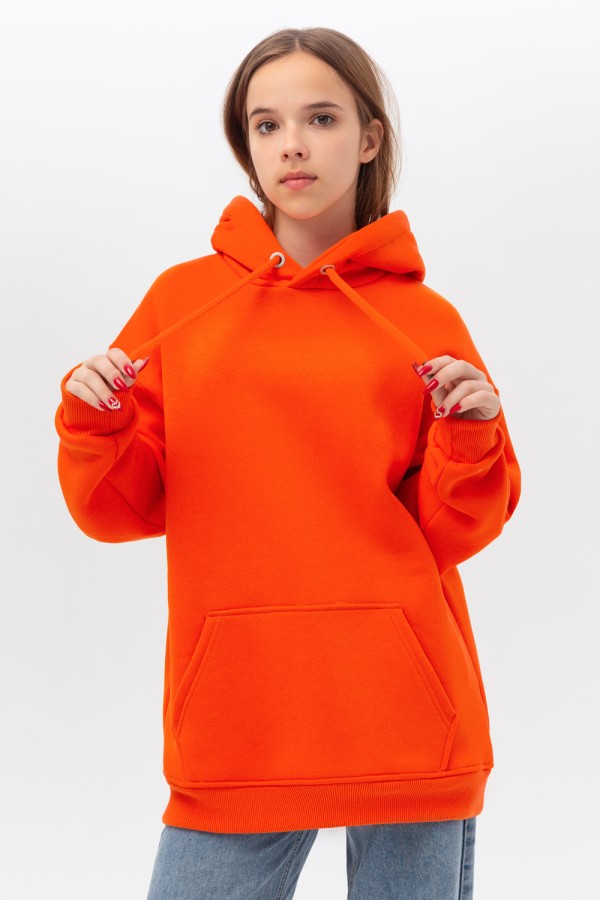  Teenage Oversized UNISEX Orange Hoodie XS-36-38-Teenage-(Подростковый)    Подростковое худи Oversize UNISEX Оранжевое 