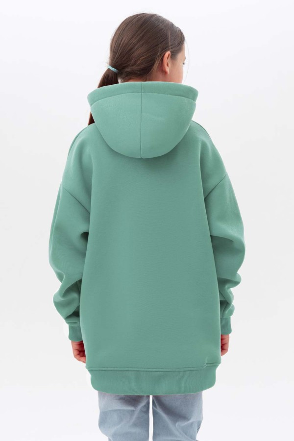 Подростковое худи Oversize UNISEX цвет шалфей   Магазин Толстовок Утепленные зимние худи оверсайз подростковые
