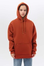 Подростковое худи Oversize UNISEX терракотовое Teenage oversized UNISEX terracotta XS-36-38-Teenage-(Подростковый) Подростковое худи Oversize UNISEX терракотовое