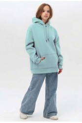 Подростковое худи Oversize UNISEX цвет тиффани