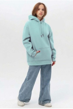 Подростковое худи Oversize UNISEX цвет тиффани