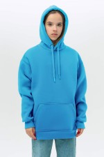 Подростковое худи Oversize UNISEX бирюзовая Teenage oversized UNISEX turquoise hoodie XL-44-46-Teenage-(Подростковый) Подростковое худи Oversize UNISEX бирюзовая