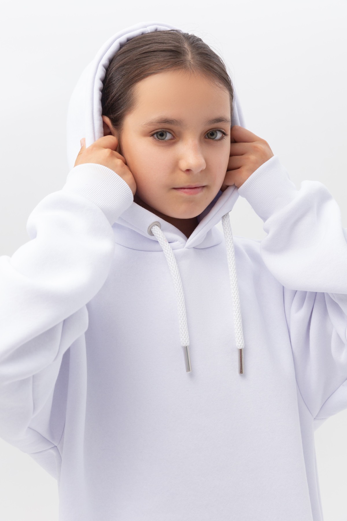 Подростковое худи Oversize UNISEX Белое — фото 5