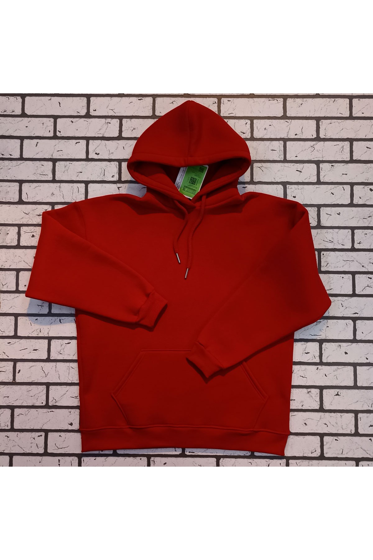 Подростковое худи Oversize UNISEX красное — фото 11