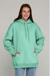Толстовка худи оверсайз женская Аквамарин унисекс
