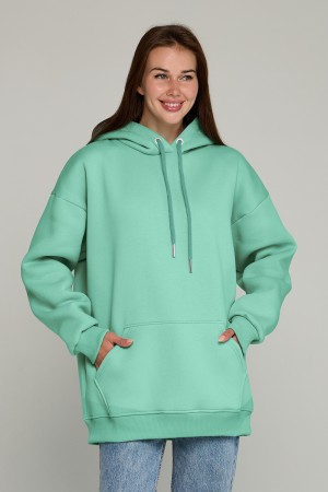 Толстовка худи оверсайз женская Аквамарин унисекс