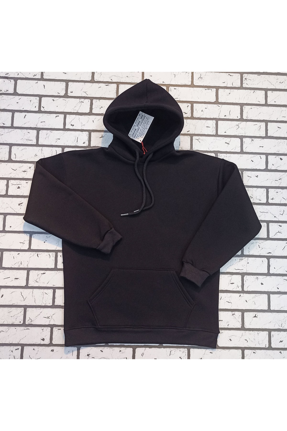 Подростковое худи Oversize UNISEX Черное — фото 11