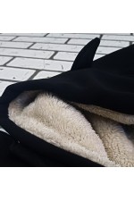 Худи эксклюзив - черная толстовка оверсайз с рожками   Магазин Толстовок Женские теплые худи оверсайз с начесом