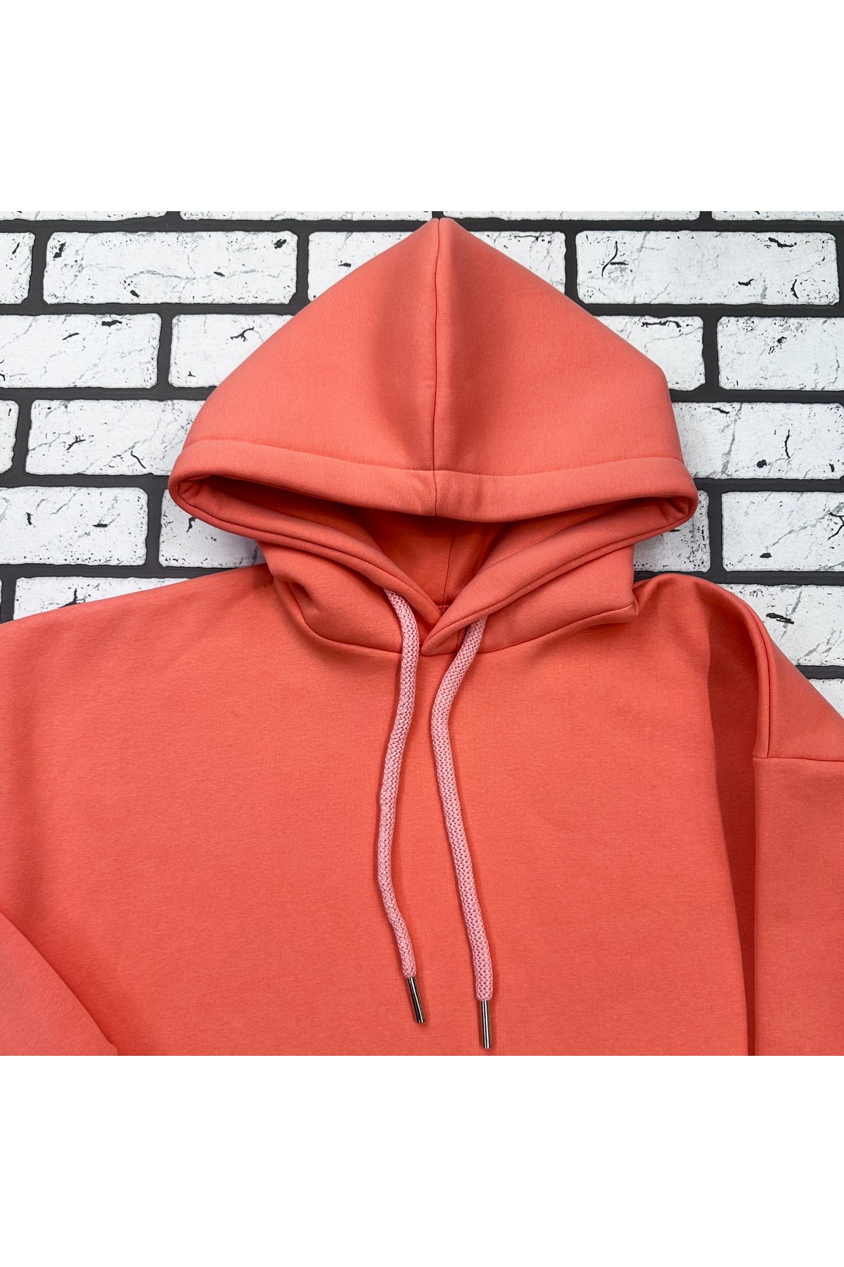 Подростковое худи Oversize UNISEX розовый bubble gum — фото 3