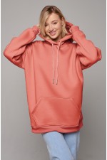 Худи оверсайз унисекс женская цвет розовый Bubble gum Pink bubble gum color hoodie OVERSIZE unisex XXXL-56-Unisex-(Женский) Худи оверсайз унисекс женская цвет розовый Bubble gum