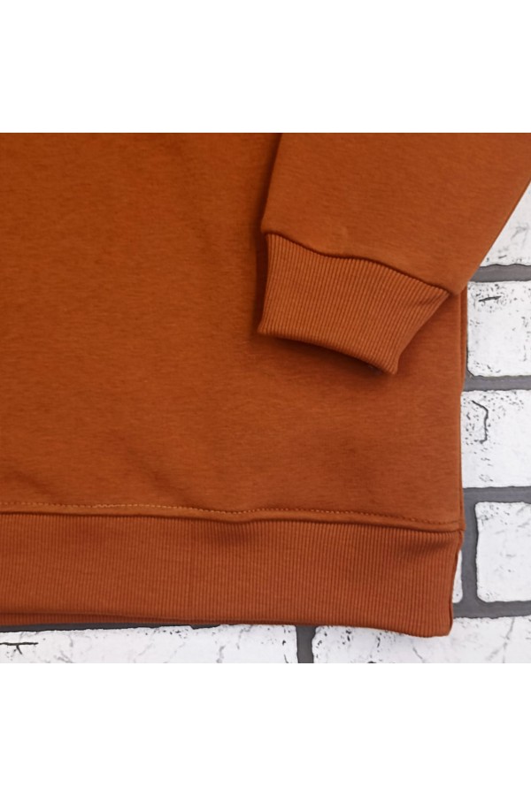 Оверсайз Худи с ушками Терракотовый цвет    Магазин Толстовок Женские теплые худи оверсайз с начесом