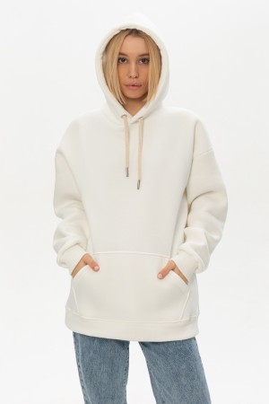 Худи толстовка Оверсайз Молочная УНИСЕКС 330 гр/м