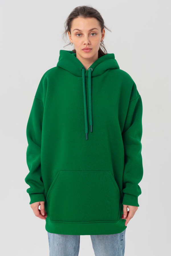  Bright green hoodie oversize woman XXXL-56-Unisex-(Женский)    Ярко-зеленая толстовка худи оверсайз женская 