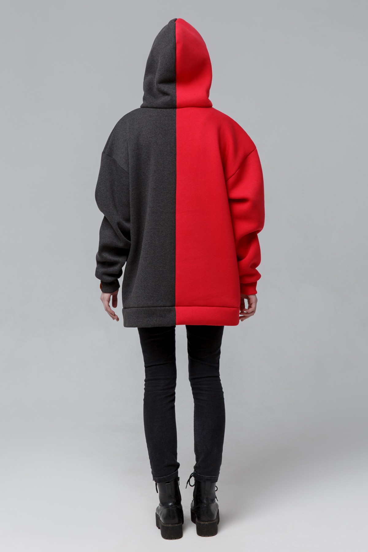 !LiMiTi Half&Half Blank Oversized толстовка худи утепленная женская — фото 6