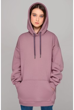 Пудровая Толстовка Худи Оверсайз женская (унисекс)