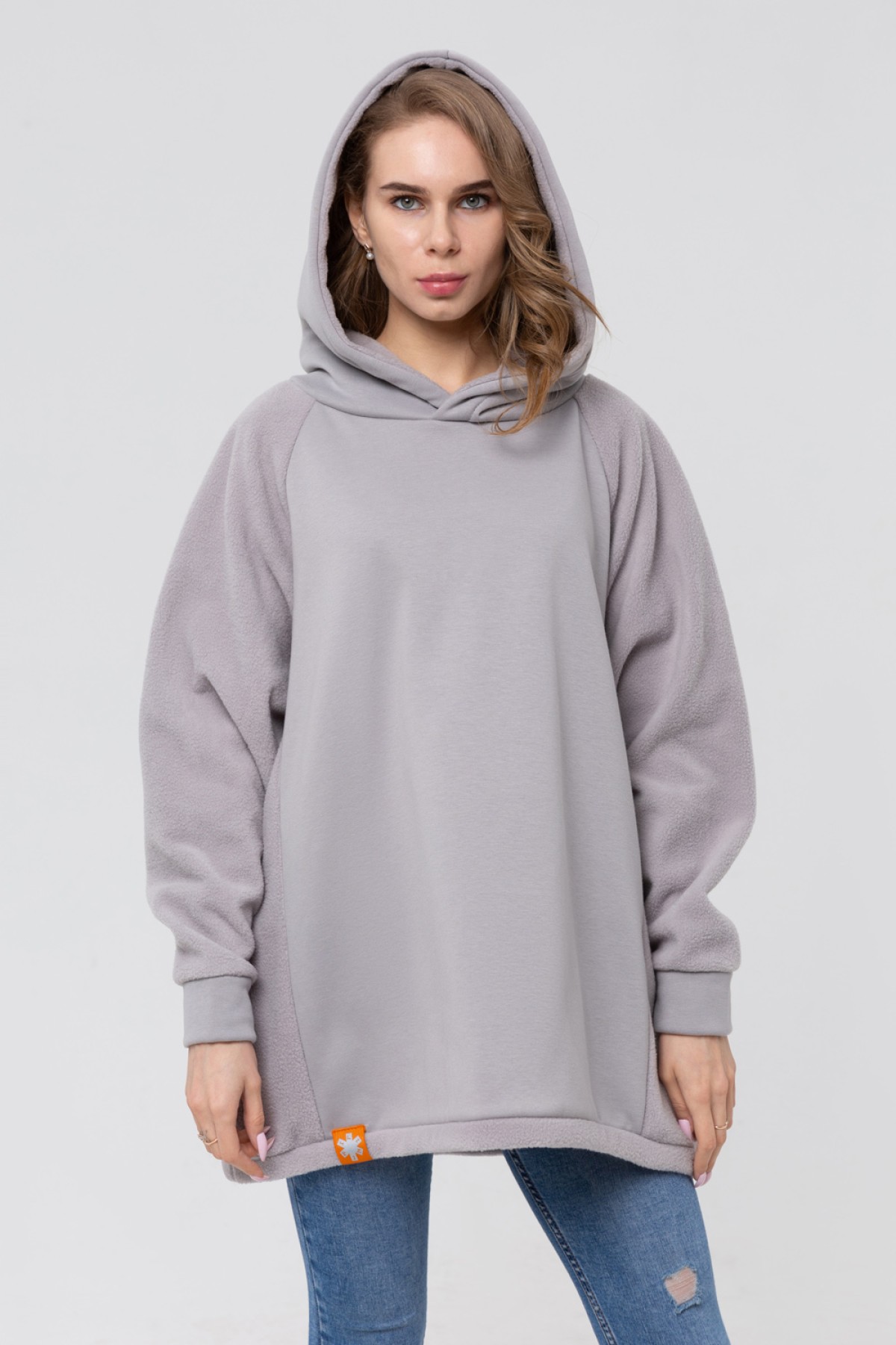 Hoodie slims - модель худи оверсайз с рукавом реглан фасон колокольчик — фото 7