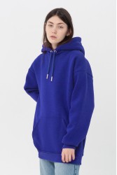 Худи оверсайз васильковая для девушек унисекс