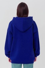 Худи оверсайз васильковая для девушек унисекс   Магазин Толстовок Женские теплые худи оверсайз с начесом