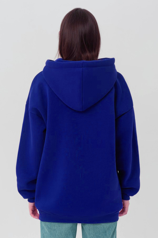 Худи оверсайз васильковая для девушек унисекс   Магазин Толстовок Женские теплые худи оверсайз с начесом