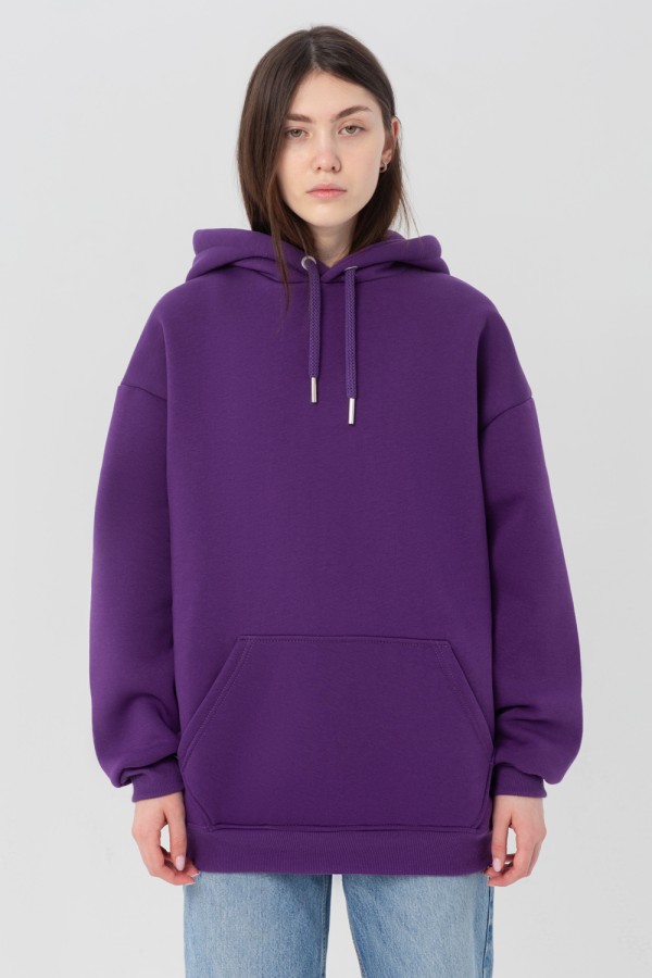  Violet color hoodie OVERSIZE unisex summer XS-44-Unisex-(Женский)    Фиолетовая Худи Оверсайз унисекс лето 