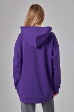 Оверсайз худи без начеса фиолетовая женская (унисекс)   Магазин Толстовок Худи оверсайз без начеса женские