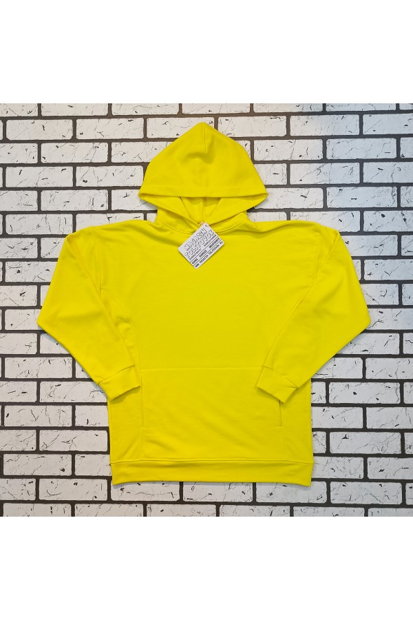 Оверсайз худи петельная без начеса желтая унисекс (мужская)   Магазин Толстовок Худи оверсайз без начеса мужские