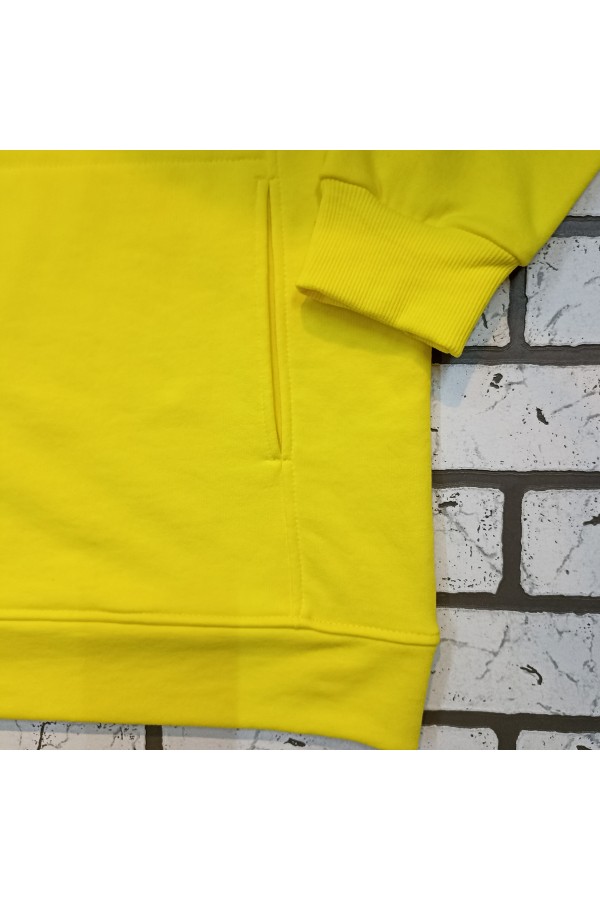 Оверсайз худи петельная без начеса желтая унисекс (мужская)   Магазин Толстовок Худи оверсайз без начеса мужские