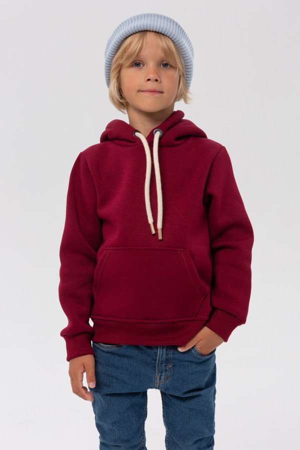  Kids hoodie premium Bordo 7XS-24-Kids-(На_деток)    Детское худи - толстовка премиум качества для ребенка от 3х лет Бордо 340гр/м.кв 