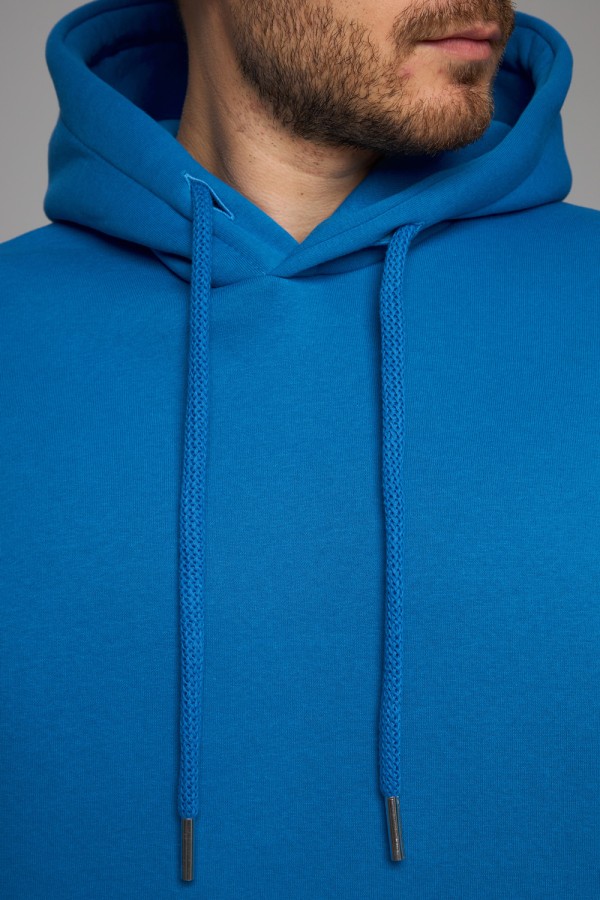 Толстовка худи мужская Лазурная (бирюза) премиум качества 340гр/м.кв   Магазин Толстовок Premium Hoodie Man