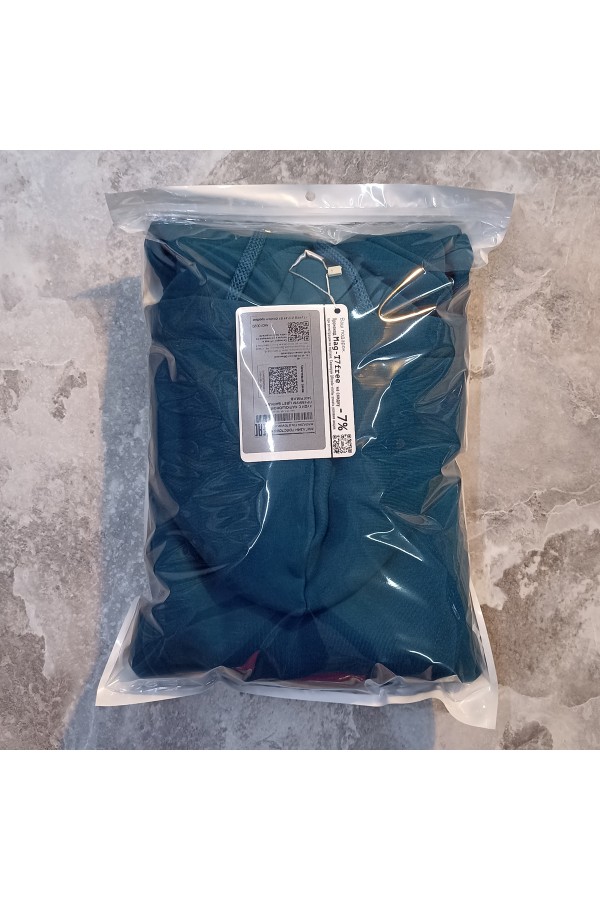 Мужская худи с капюшоном премиум качества петроль (сине-зеленый) 340гр/м.кв   Магазин Толстовок Premium Hoodie Man