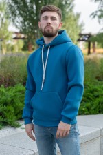Мужская худи с капюшоном премиум качества петроль (сине-зеленый) 340гр/м.кв   Магазин Толстовок Premium Hoodie Man