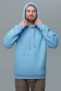 Мужская худи Голубая с капюшоном премиум качества Безоблачное Небо 340гр/м.кв   Магазин Толстовок Premium Hoodie Man