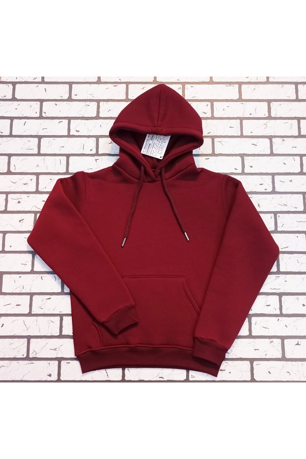 Подростковое худи премиум качества цвет Бордовый 340гр   Магазин Толстовок Подростковые Худи Премиум / Premium Teenage Hoodie