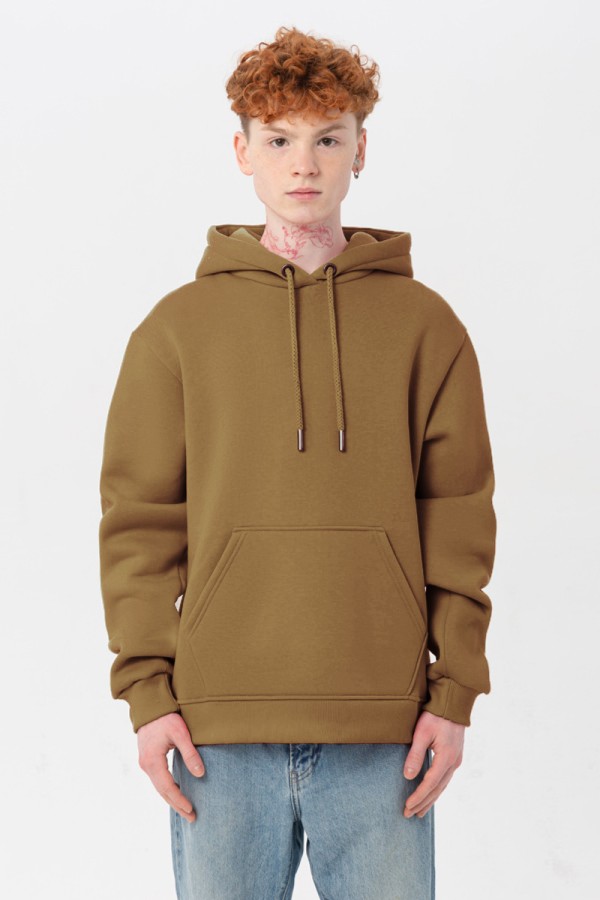  Premium Hoodie caramel beige unisex man 4XL-58-Unisex-(Мужской)    Мужская худи с капюшоном премиум цвет карамель 340гр/м.кв 