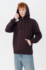  Premium Hoodie dark brown Unisex MAN XS-44-Unisex-(Мужской)    Мужская худи темно-коричневая с капюшоном премиум качества утепленная 330 гр/м.кв 