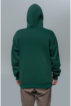 Толстовка мужская Темно-Зеленая премиум качества 340гр/м.кв