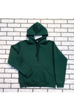 Женская худи с капюшоном премиум качества темно-зеленая 340гр/м.кв   Магазин Толстовок Premium Hoodie Woman