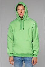  Premium Hoodie Electric green neon Man XS-44-Unisex-(Мужской)    Толстовка худи мужская электрический зеленый премиум качества 340гр/м.кв 