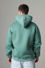 Толстовка мужская цвет Эвкалипт с капюшоном премиум качества 340гр/м.кв   Магазин Толстовок Premium Hoodie Man