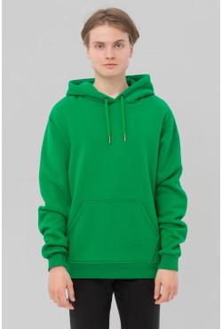 Мужская худи зеленая с капюшоном премиум качества 320 гр/м.кв