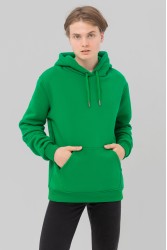 Мужская худи зеленая с капюшоном премиум качества 320 гр/м.кв