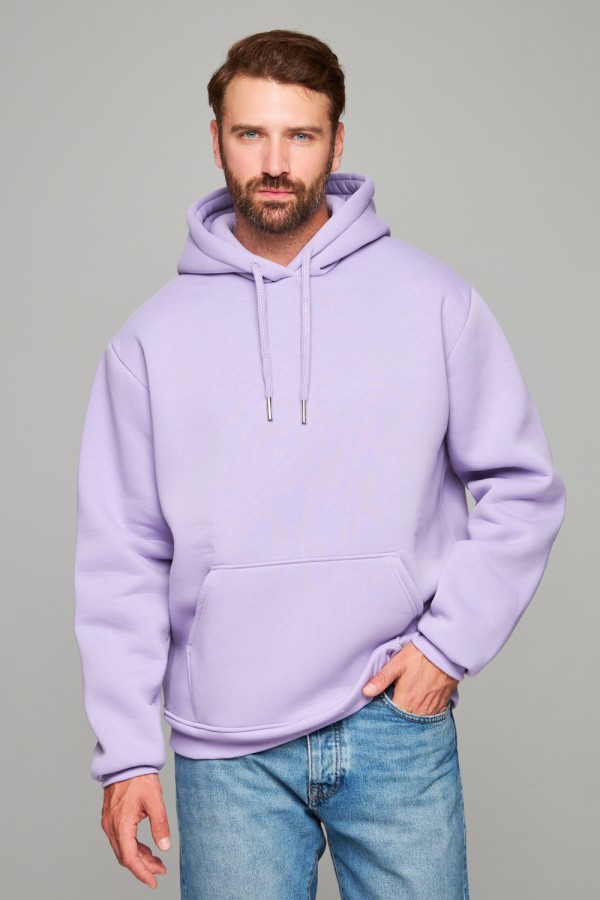  Premium Hoodie Lavender Unisex Man XS-44-Unisex-(Мужской)    МУЖСКАЯ ХУДИ С КАПЮШОНОМ ПРЕМИУМ КАЧЕСТВА ЛАВАНДОВАЯ (СИНЕРЕВАЯ) 340ГР/М.КВ 