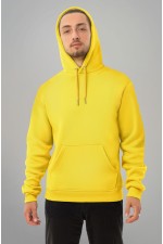  Premium Hoodie Lemon Yellow winter blank man XS-44-Unisex-(Мужской)    Худи мужская лимонно желтая премиум качества 340гр/м.кв 