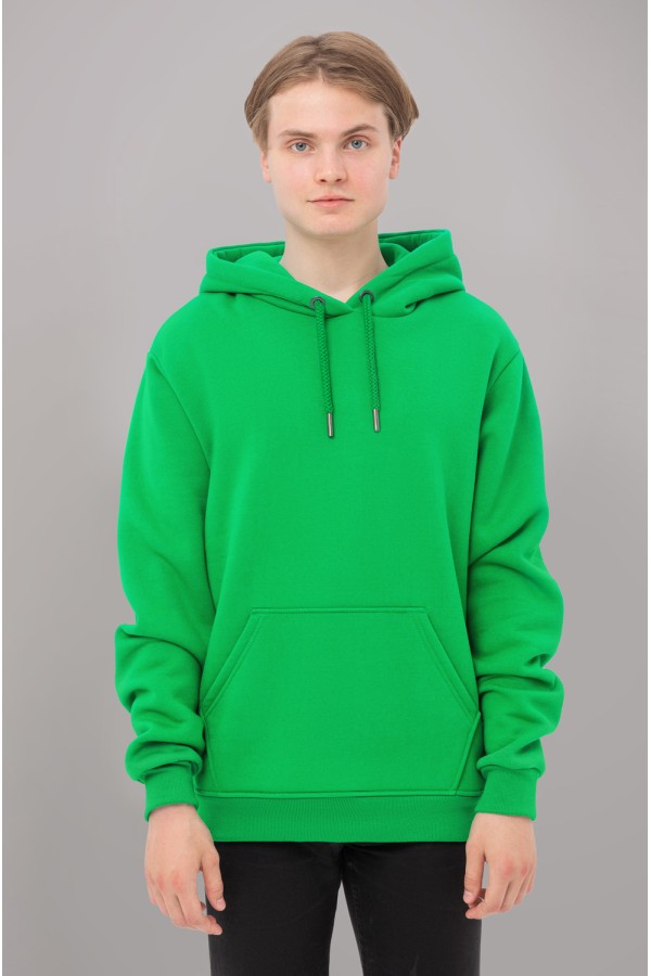  Premium Hoodie light green unisex man XS-44-Unisex-(Мужской)    Толстовка мужская светло-зеленая премиум качества 340гр/м.кв 