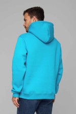  Светло-бирюзовая ярко-бирюзовая мужская худи от производителя, печать, брендирвоание, мерч
