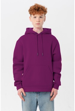 Мужская худи с капюшоном премиум цвет брусика 340гр/м.кв