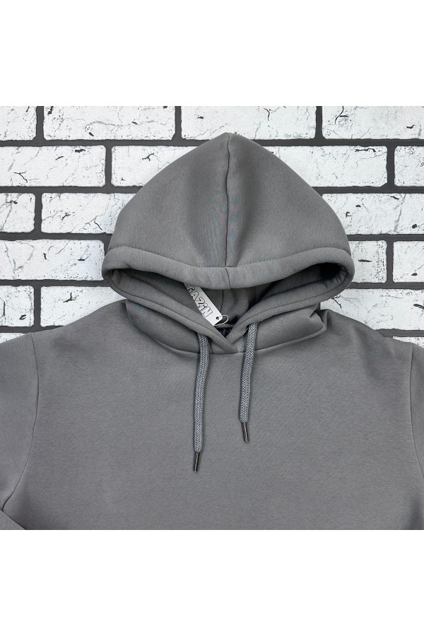 Premium Hoodie Man Мужская худи с капюшоном премиум Middle Grey (средне серый) 340гр/м.кв 17 Мужская худи с капюшоном премиум Middle Grey (средне серый) 340гр/м.кв Магазин Толстовок Premium Hoodie Man