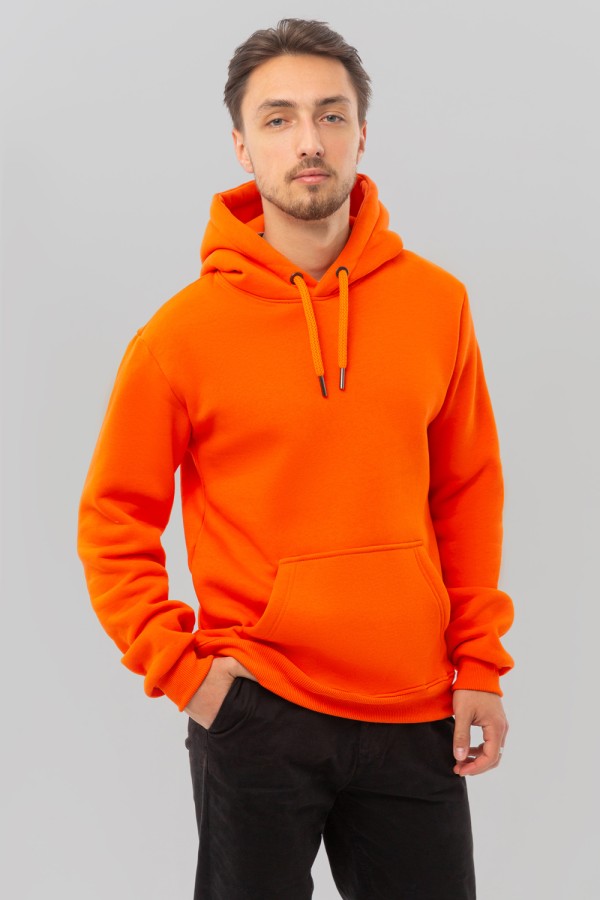  Premium Hoodie Orange Unisex  XS-44-Unisex-(Мужской)    Мужская худи Оранжевая с капюшоном премиум качества 340гр/м.кв 